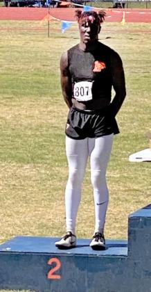 STATE QUALIFIER Paducah’s Jakyen Wright ran a 22.19 to earn 2nd place and qualify for State. He will compete in Austin later this month. | COURTESY PHOTO