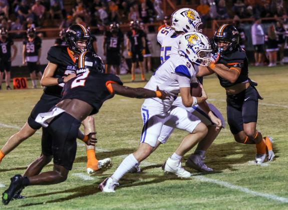 HOMECOMING WIN The Paducah Dragons varsity football team defeated the Spur Bulldogs with a final score of 55-0 on September 25, 2026. | ROPER HOWELL PHOTO