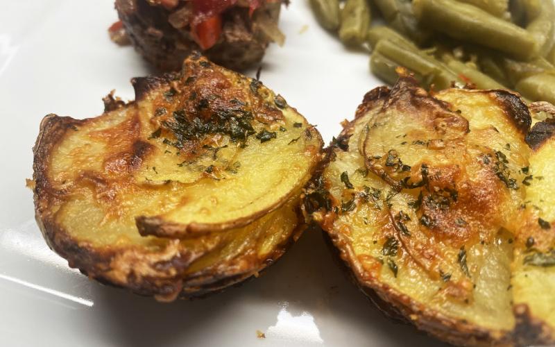 MAKEYOUR OWN AT HOME These thin, crisp layers, separated only by a brush of butter and olive oil mixture and a sprinkling of parmesan cheese will stack up to meet your wildest expectations. | ANGELINA LaRUE PHOTO