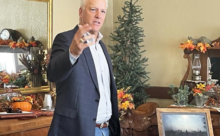REP. JAMES FRANK (R–Wichita Falls) paid a second visit last week to several new counties in his legistative district, 69, since it was expanded from 5 counties to 14 after last year’s redistricting. | CAPROCK COURIER