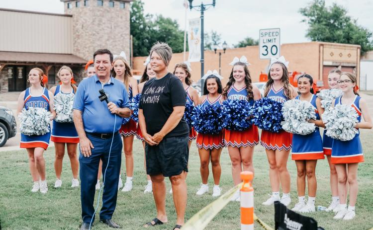 wasinterviewedbyKCBDSportsAnchorPete Christy during the Lubbock television station’s Live Community Coverage Tour Wednesday, July 23. | COURTESY PHOTO