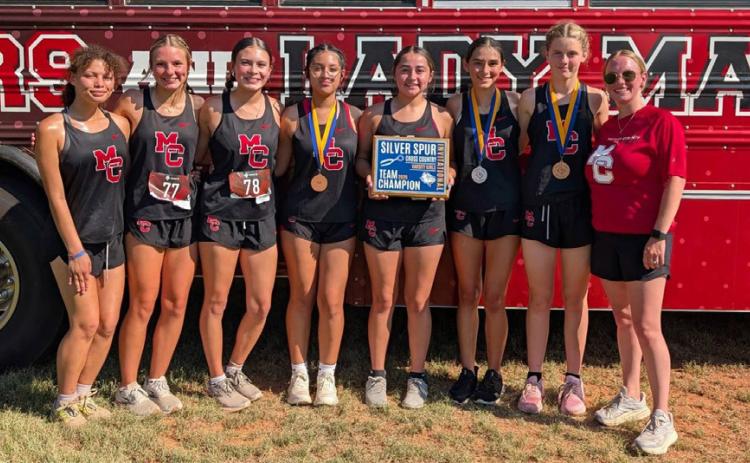 VARSITY GIRLS TEAM CHAMPIONS at the Silver Spur Cross Country Meet in Spur onWednesday, Sept. 3. | COURTESY PHOTO