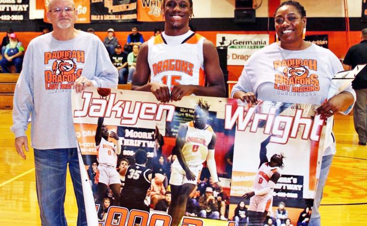 Congratulations go to Paducah’s Jakyen Wright on surpassing the 1,000-point milestone during his varsity basketball career. | COURTESY PHOTO