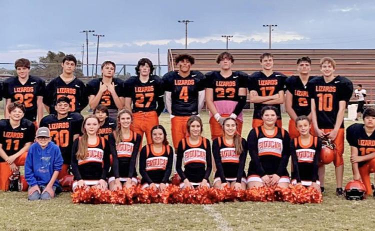 LIZARDS 7-1 Congratulations go to the Paducah Lizards junior high football team on defeating the Crowell Wildcats 43-7 in their last game of the season last week. The Lizards had an admirable 7-1 record this year. | COURTESY PHOTO