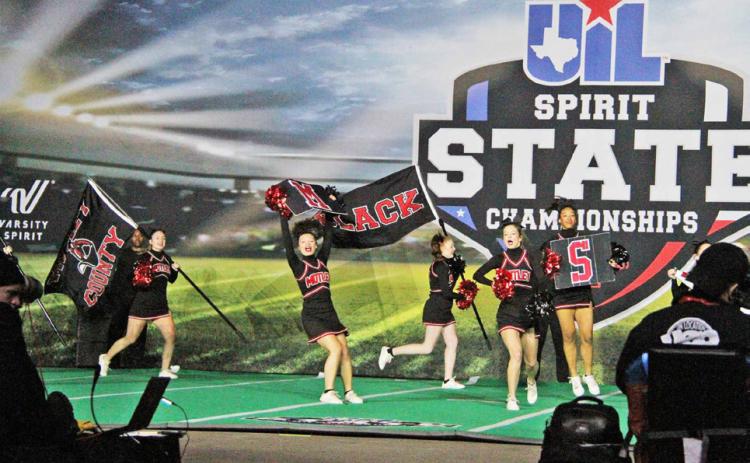 The Motley cheerleaders competed last week at the State Cheer competition in Fort Worth. | COURTESY PHOTO