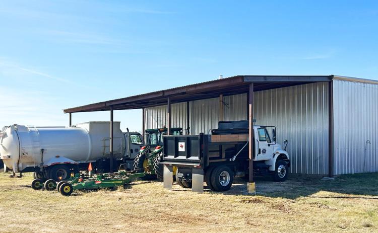 NEW EQUIPMENT BARN Progress continues in Matador; the city has recently completed a new barn for its equipment, constructed by Tye Barclay Construction. | COURTESY PHOTO