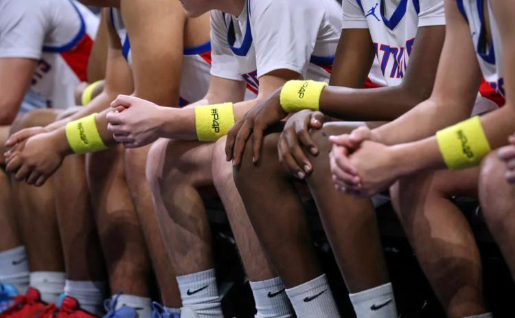PRAYFORPAXTON TheValley Patriots dedicated their basketball season to a Patriot second-grader battling an inoperable brain tumor. | COURTESY PHOTO