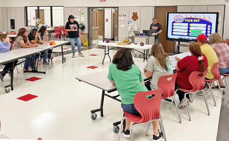 FACULTY FEUD As a part of Silverton ISD’s staff development last week, teacher and administrator teams competed in a version of “Family Feud.” | COURTESY PHOTO