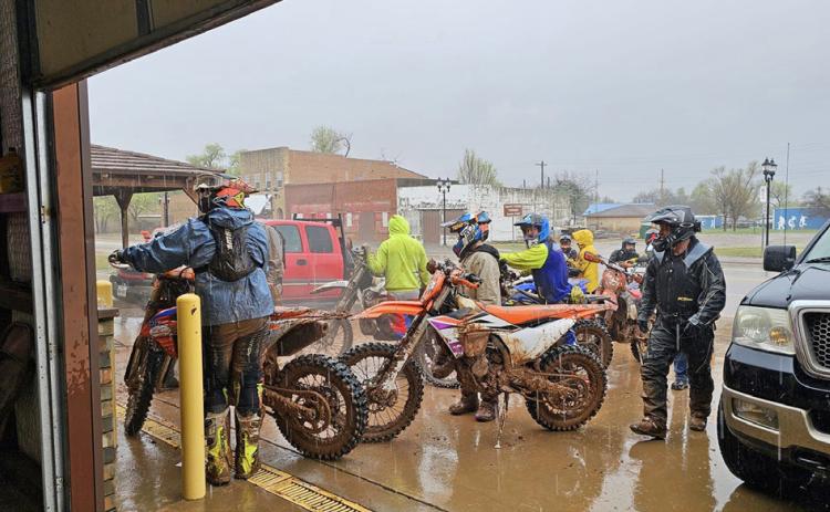 Inclement weather forced organizers of the annual Caprock Enduro off-road motorcycle race to cancel the mini-race for the youngest riders this year, but for most of the participants the race went on through the rain and the mud in this week’s Enduro race in the Turkey-Quitaque-Caprock Canyons State Park areas. | COURTESY PHOTO