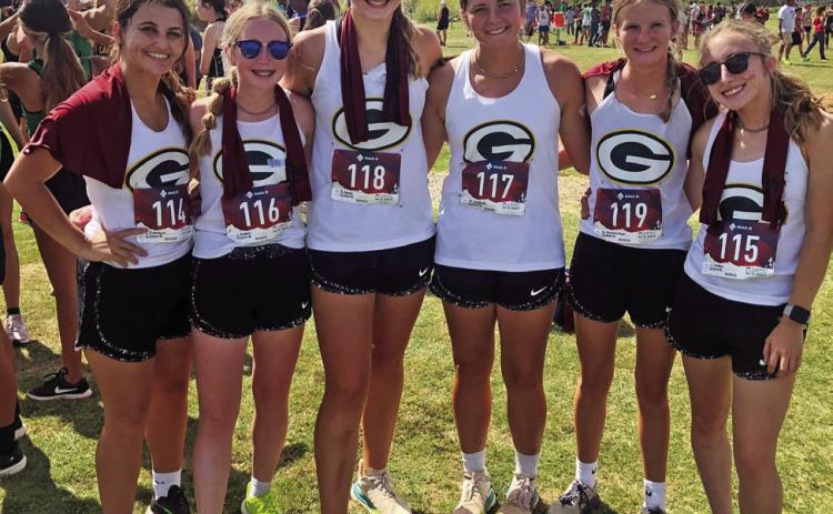 GUTHRIE XC The Guthrie Cross Country teams competed in the Anson Meet on Wednesday, Oct. 4. The Varsity Girls placed 5th out of thirteen teams. Team members were Jaydee Foster (10th, 14:11), Lynndee Foster (12th/11th, 14:17), Mackenzie Gardner (53rd/48th, 16:14), Natalie McWhirter (60th/55th, 16:27), Jolie Everson (71st/62nd, 17:10), and Sierra Jones (73rd/63rd, 17:14). | COURTESY PHOTO