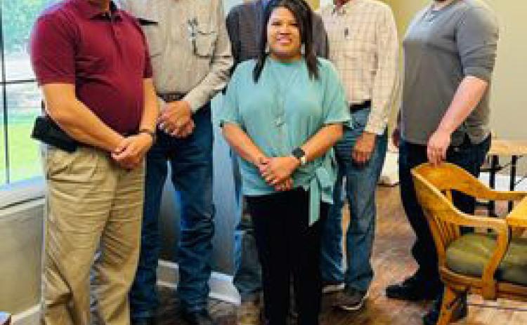 Lydia Rodriguez was appointed last week as the new Chief Appraiser for Briscoe County Appraisal District. Back: Kyle Fuston, Rank Cogdell, Larry Comer, Phil Barefield, Jay Grysikiewicz. Front: Lydia Rodriguez | COURTESY PHOTO