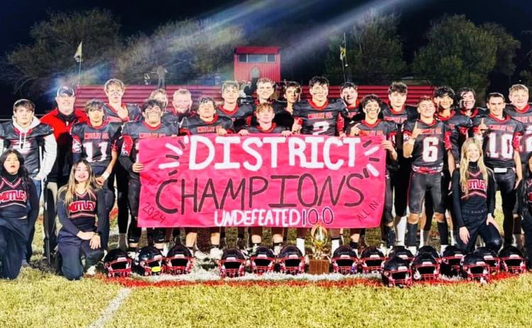 PLAYOFF BOUND The Motley County Matadors defeated the McLean Tigers 58-38 last week to clinch the District title. They will face Miami Friday night in Groom for the bi-district playoff. | MOTLEY COUNTY YEARBOOK PHOTO