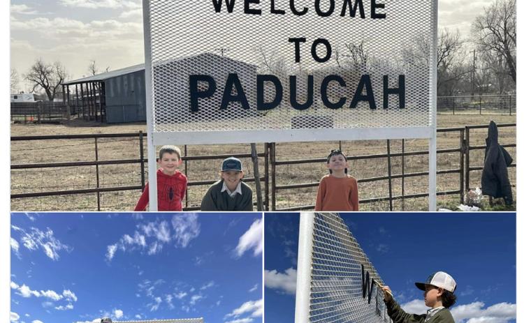 SIGN US UP! The Paducah Chamber of Commerce posted thanks on their Facebook page to the Trail Life Troop and their leaders for repainting the city’s Welcome to Paducah signs, which were first mounted at the highway entrances to the town more than four decades ago. | PADUCAH TEXAS CHAMBER OF COMMERCE