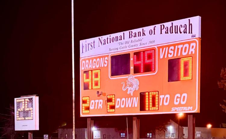 The Paducah Dragons defeated the Aspermont Hornets 48-0 at home Friday night. | COURTESY PHOTO