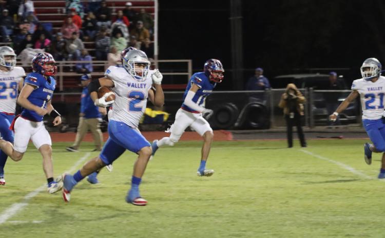 VALLEYFALLS TheValley Patriots fell to the Knox City Greyhounds 64-42 in a bi-district battle in Chillicothe last week. Knox City advances to the area round on Friday, Nov. 22, when they face Water Valley at Hermleigh at 6:30 p.m. | COURTESY PHOTOS|