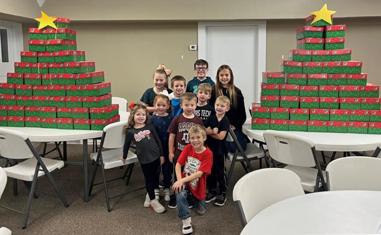 SILVERTON OPERATION SHOEBOX Silverton Methodist Church filled 100 shoe boxes for Operation Christmas Child, a Samaritan’s Purse mission project that helps send Christmas gifts to children in remote countries around the world. | COURTESY PHOTO