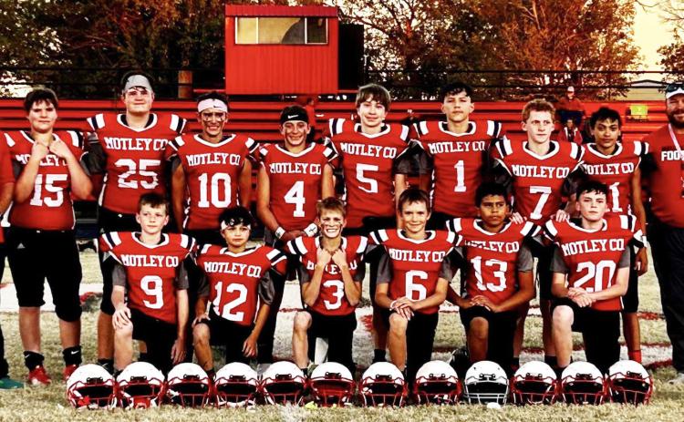 DISTRICT CHAMPS The Motley County junior high football squad, the Mavericks, were district champions this year after an undefeated season. | COURTESY PHOTO