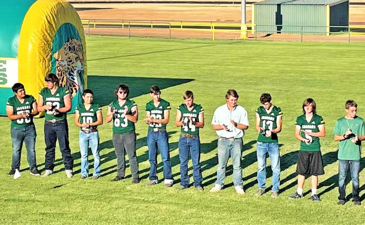 MEETTHE JAGUARS Guthrie Common School District introduced its 2022 football team to the community Friday night at Meet the Jaguars. | COURTESY PHOTO