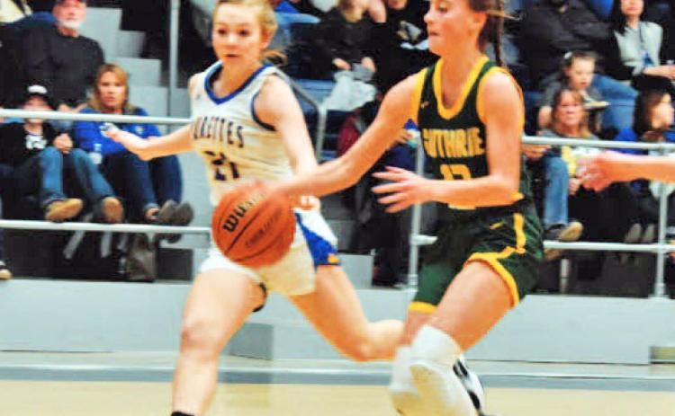 LADY JAGS LOSS The Guthrie Lady Jags lost to Spur Friday night 53–17, but still have a shot at the playoffs. At press time, they were in third place in the district, and three teams advance in the playoffs. There are still a couple of more games to play, so that picture could change. | COURTESY PHOTO