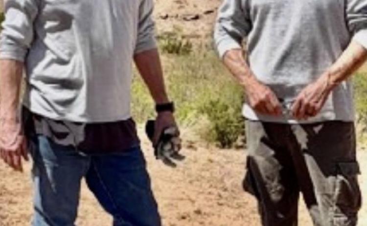 CCM HISTORICAL HERO Todd Smith of Lubbock, Texas (shown above to the left of Pvt. Greg’s grave with fellow investigator Mike Mitchell) will be speaking at the Comanchero Rendezvous on June 6 at the museum in Quitaque. | COURTESY PHOTO