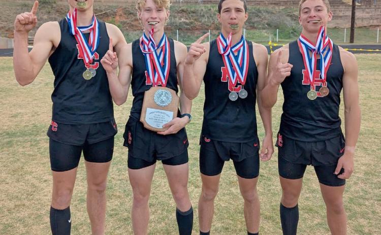 Matadors varsity boys District track champions
