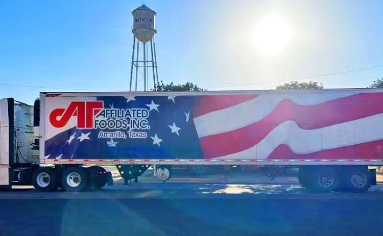 A WELCOME SIGHT along Matador’s Main Street recently was the Affilated Foods initial delivery of stock for Paul’s Family Market.