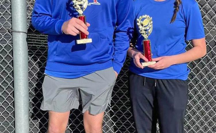 Tailor Green and Kenadi Green won the Mixed Doubles Championship match at the TascosaTennis Meet in Amarillo March20. | COURTESYPHOTOS