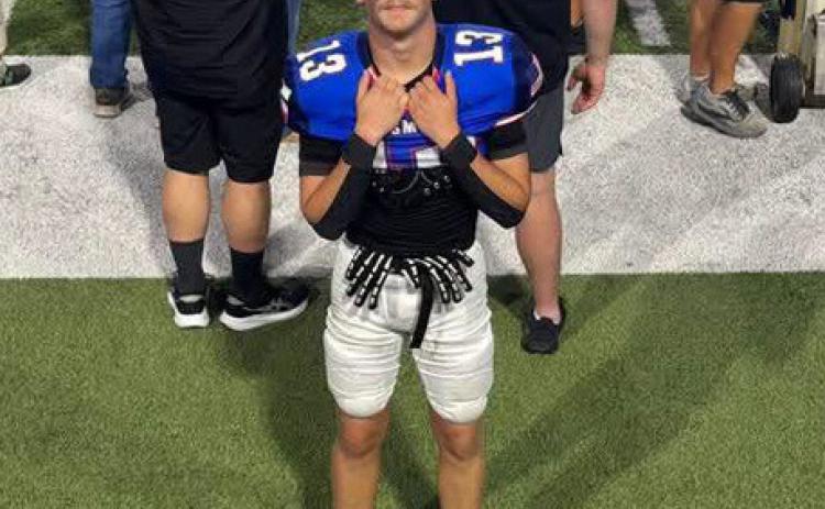 GUTHRIE HONOR Congratulations go to Guthrie’s Kaleb Green, who was chosen to play one last time at the TSMCA D-2 All-Star game on the West Team. The West won 71-12 Saturday night in Wichita Falls. | COURTESY PHOTO