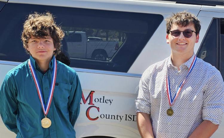 UIL HONORS Congratulations go to Taylor Halsell, a senior on his 5th place finish in Prose Interpretation and Bradyn Rose, a sophomore, for his 1st place in Physics. Bradyn has qualified to compete at the state competition in Austin in May. | COURTESY PHOTO
