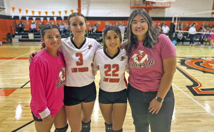 Paducah celebrated Senior Night last week for their volleyball Lady Dragons. Congratulations went to Natalie Mejia, Kennedi Criswell, Paige Gonzales and Maria Ramirez. | COURTESY PHOTO