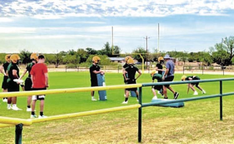 GUTHRIE FOOTBALL Two-a-days got under way last week across Caprock Country, including Guthrie. Guthrie will debut its new team in Meet the Jaguars Friday, Aug. 12 at 6:30 p.m. at Jack Huey Field. | COURTESY PHOTO