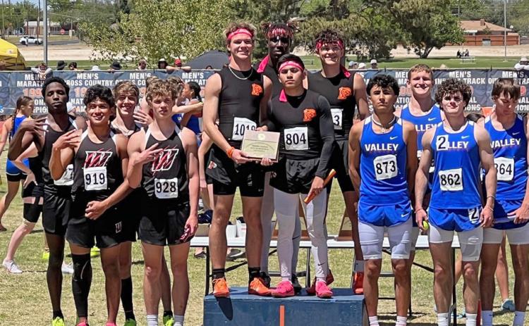VALLEY STATE The Valley 4x100m and 4x200m relays team of Brayson Cruse, Parker Hartman, Adrian Valdes and Blake Beard qualified as a wildcard to compete at the State track meet this weekend in Austin. | COURTESY PHOTO
