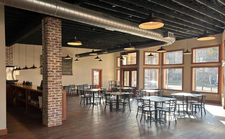 Crossroads Café, a project in downtown Paducah by Lufkin developer Mark Hicks, is now slated to open in January.The project began three years ago and is at the crossroads of US Highway 83 and US Highway 70, located on the square north of the Cottle County courthouse. | COURTESY PHOTOS
