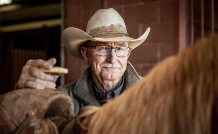LEATHERS HANDS OVER REINS of 6666 Ranch operations to Dr. Nathan Canady, announced as new president of operations / Horse Division, and Dusty Burson, general manager of the Cattle Division, according to press releases from the ranch. | COURTESY PHOTO