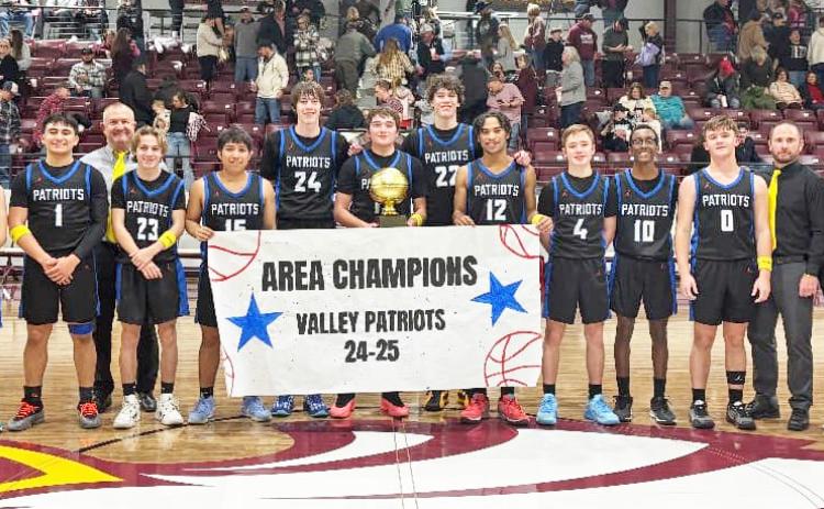 AWAITING REGIONAL SCORE TUESDAY The Valley Patriots took a hard-won victory over Klondike last Friday night and faced Happy at press time Tuesday. | COURTESY PHOTOS