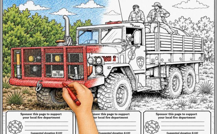 BETWEEN THE LINES Youngsters of all ages who enjoy coloring with crayons or markers are sure to enjoy this interactive fundraiser for local volunteer fire departments. | COURTESY ART