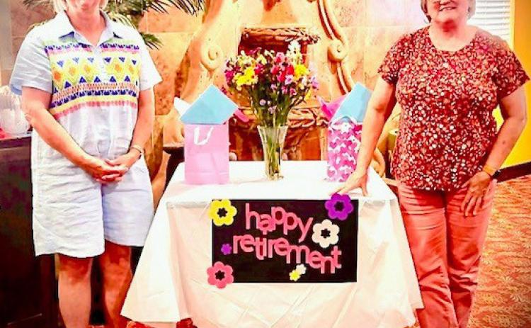 RETIREMENTS Longtime Paducah ISD teachers Sally Stice and Carla Rushin were recognized with a reception last week at the school. | COURTESY PHOTO