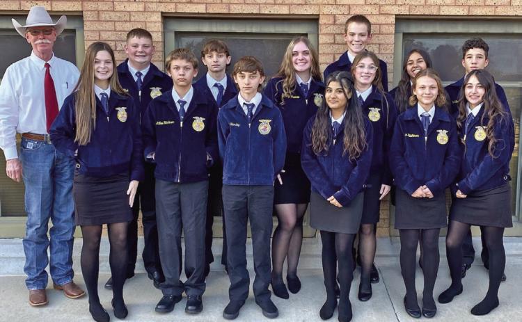 MOTLEY FFA Congratulations to the FFA Greenhand Chapter Conducting team for winning 1st place in District competition and qualifying for Area contest. Leyla Quilimaco placed 4th in Creed Speaking out of 17, and the Senior Quiz team placed 4th out of 18 teams. | COURTESY PHOTO