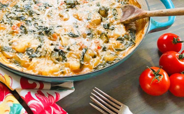 NICEGNOCCI This hearty-and-healthy casserole can be made with homemade or store-bought gnocci (a pasta-like, filled dumpling, for those who haven’t yet tried this Italian favorite). | ANGELINA LaRUE PHOTO