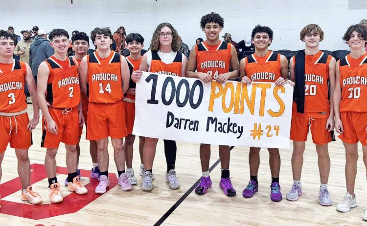 MACKEY MAKES IT BIG Paducah Junior Darren Mackey was recognized last week when he reached 1,000 career points playing basketball for the Paducah Dragons. | COURTESY PHOTO