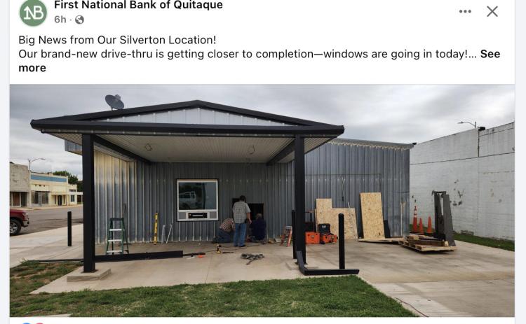 is now operational in the new drive-thru at the First National Bank of Quitaque, Silverton location. Please note that the night depository and full drive-thru services are still under construction, and the bank will provide updates as soon as they become available.