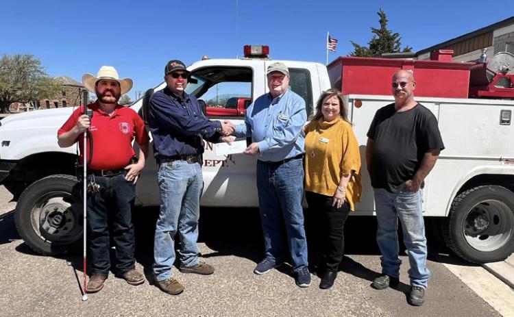 The 100 Club of the Texas Panhandle delivers $15,000 donation to Silverton VFD