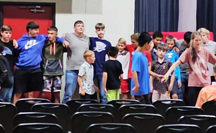 LAST DAY OF SCHOOL Motley County students and staff had some last day of school fun with a lip-syncing contest. | COURTESY PHOTOS