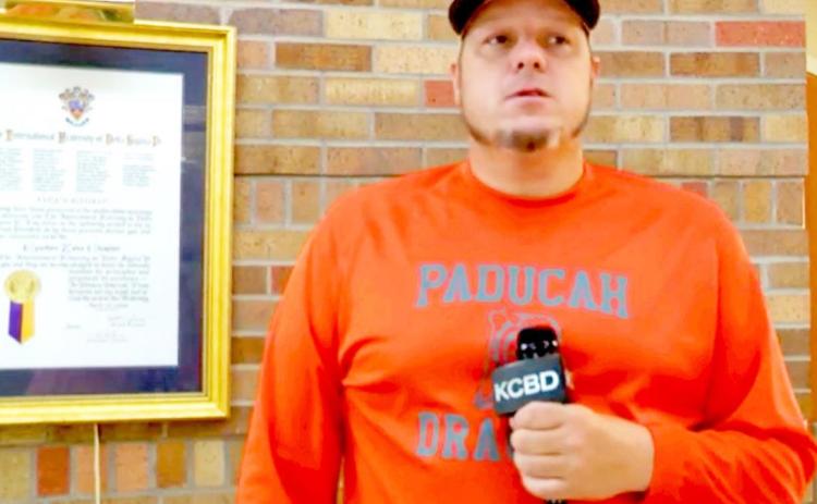 PETE IN PADUCAH KCBD-TV/NBC 11, Lubbock, came to Paducah last week and interviewed new head coach Eric Rekieta and player Jimmy Rogers. | COURTESY PHOTOS