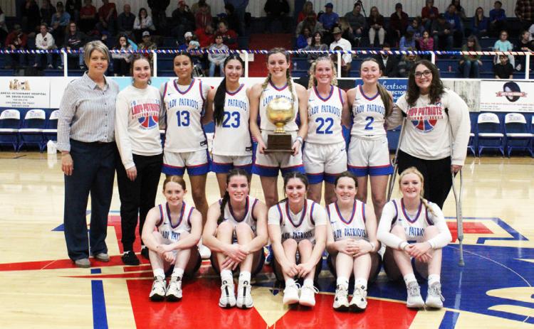 DISTRICT CHAMPS The Valley Lady Patriots, ranked #1 in the state, won the 2-1A District crown last week. With a 30-2 record, the Lady Patriots have a 29-game win streak. | COURTESY PHOTO