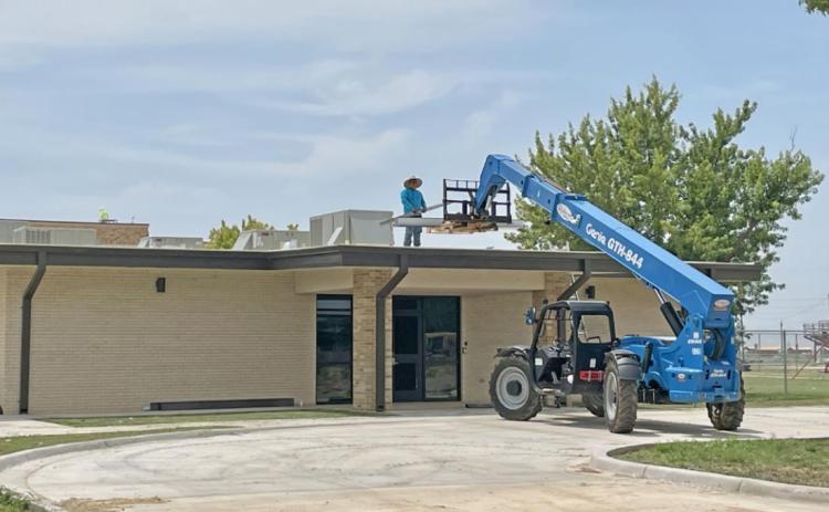 SPIFFING UP FOR SCHOOL Silverton ISD is putting the finishing touches on a few renovation projects from last year, including repairs to the new roof that was installed before last year’s hailstorm that damaged 100% of the city’s roofs. | CAPROCK COURIE