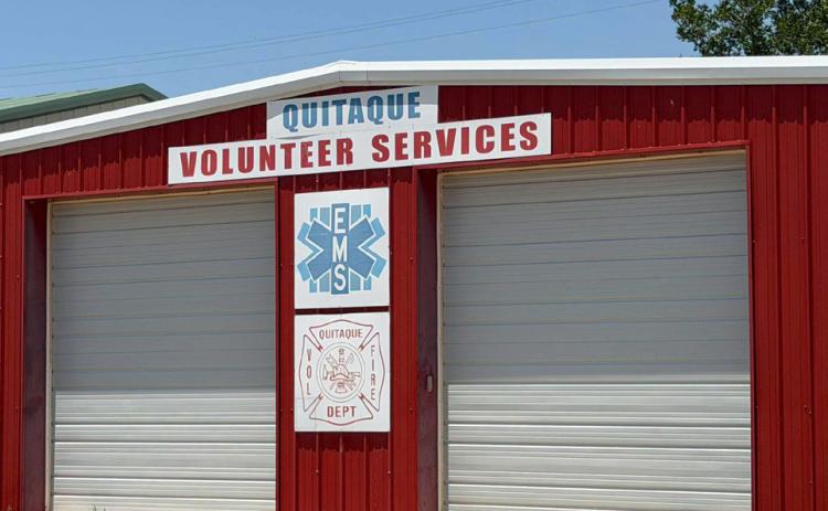Quitaque city manager Randy Farley accepted a $10,000 gift from the 100 Club of theTexas Panhandle and the Amarillo Area Foundation last week to benefit the Quitaque Volunteer Fire Department. | COURTESY PHOTOS