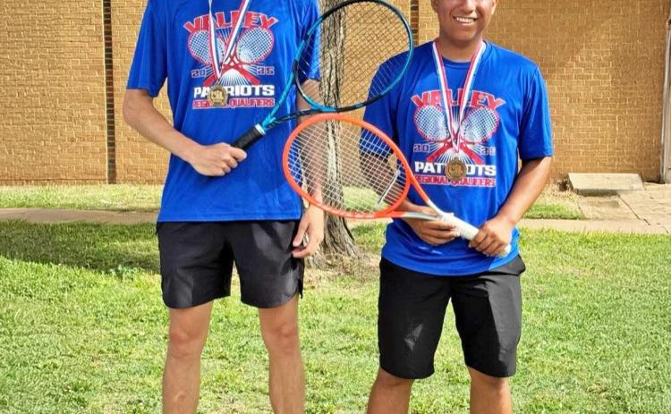 Congratulations go to Eean Hartman and Leonardo Cruz , who are State-bound in tennis.They beat Happy 6-1, 6-2 to be the 3rd place team and advance to State. | COURTESY PHOTO