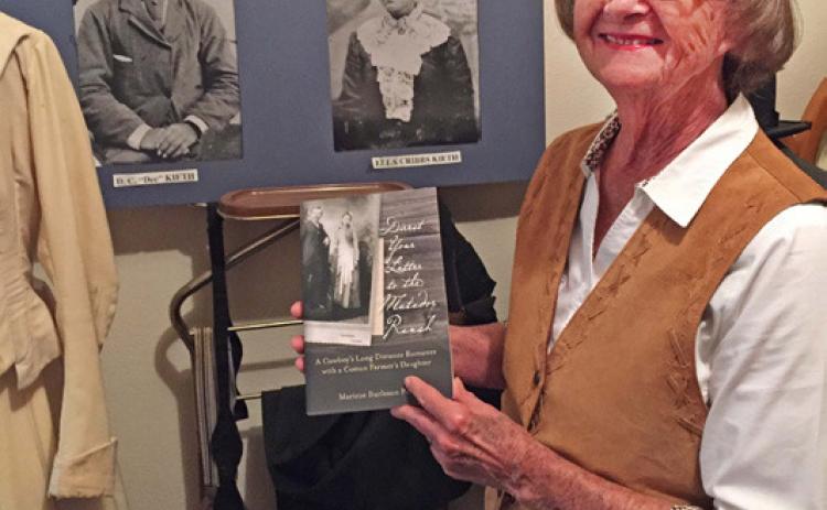NEXT UP FROM PROLIFIC AUTHOR Marisue Burleson Potts’ account of the D. C. and Ella Cribbs Keith penpal romance, “Direct Your Letter to the Matador Ranch,” is based on some 80 letters the pair wrote to each other from 1886 to 1891. An exhibition at the Motley County Museum showcases the Keith family’s influence on the area. Potts will sign copies of her book Oct. 15 at Matador’s Foothills Celebration. | COURTESY PHOTO