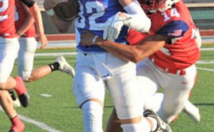 ALL STAR MVP Valley’s Jaxon Edwards finished his high school football career Friday night in Iowa Park with an offensive performance at the TSMCA All-Star game that earned him the Offensive MVP Award. | COURTESY PHOTO